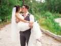 the newlyweds at Mariani's venue